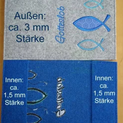 Bestickte Gotteslobhülle aus Filz *Kelch *individuell angefertigt