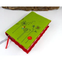 Bestickte Gotteslobhülle aus Filz mit Namen – Geschenk zur Kommunion & Konfirmation