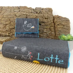 bestickte Gotteslobhülle, Bibelhülle, Filz, mit Namen, Geschenke zur Kommunion, Konfirmationsgeschenke