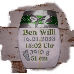 Bestickte Windel mit Name