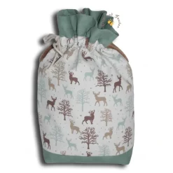 Bestickter Weihnachtsbeutel Nikolaus-Applikation personalisierter Nikolausbeutel weihnachtlicher Geschenksack Wunschname