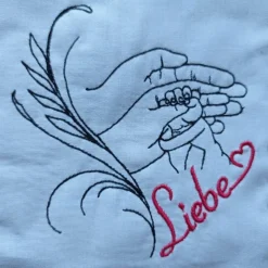 Besticktes Lichtersäckchen, Trauerlicht, Erinnerungslicht - Liebe mit Händen - Gedenklicht, Fehlgeburt