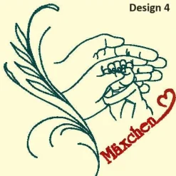 Besticktes Lichtersäckchen, Trauerlicht, Erinnerungslicht - Liebe mit Händen - Gedenklicht, Fehlgeburt