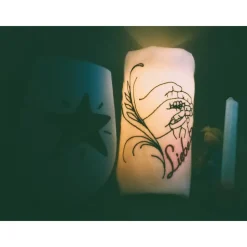 Besticktes Lichtersäckchen, Trauerlicht, Erinnerungslicht - Liebe mit Händen - Gedenklicht, Fehlgeburt