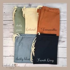 Beutel bestickt mit Maus, Marienkäfer und Wunschnamen I personalisierter Kita Beutel I Kindergartentasche mit Name