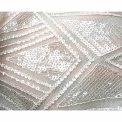 BEUTEL bestickt mit Pailletten Hochzeit Art-Deco Muster