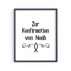 Bügelbild - Zur Konfirmation  - personalisierbares Bügelbild mit Wunschnamen - Applikation zum aufbügeln - A