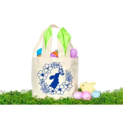 Bügelbild für Ostern - Frühlings Deko mit Blumen und Osterhasen // DIY Osterdeko