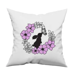 Bügelbild für Ostern - Frühlings Deko mit Blumen und Osterhasen // DIY Osterdeko