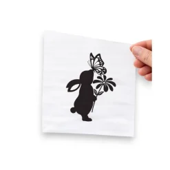 Bügelbild für Ostern - Frühlings Deko mit Blumen, Schmetterling und Osterhasen