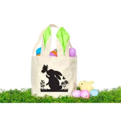 Bügelbild für Ostern - Frühlings Deko mit Blumen, Schmetterling und Osterhasen