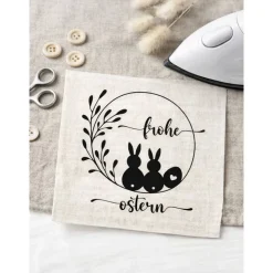 Bügelbild für Ostern - mit Osterhasen im Frühling // DIY Osterdeko & Geschenke
