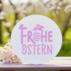 Bügelbild Frohe Ostern - mit Häschen / Osterhase / Bügelbilder Hase Ostermotiv/ Osterei/ Frühling -