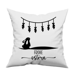 Bügelbild Frohe Ostern - mit Häschen / Osterhase / Bügelbilder Hase Ostermotiv/ Möhren - Osterei-