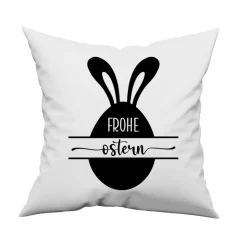 Bügelbild Frohe Ostern - mit Häschen / Osterhase / Bügelbilder Hase Ostermotiv/ Aufbügler Ostern - Osterei-