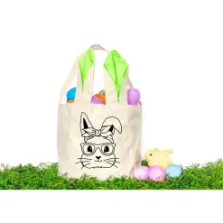 Bügelbild Osterhase Mädchen in schwarz zum aufbügeln - Personalisierbares Bügelbild