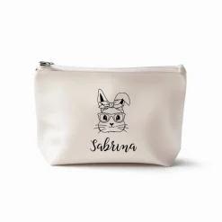 Bügelbild Osterhase Mädchen in schwarz zum aufbügeln - Personalisierbares Bügelbild