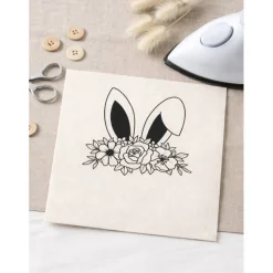 Bügelbild Ostern - süßes Bügelbild Hasenohren // DIY Osterdeko & kreative Oster Geschenke