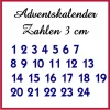 Bügelbild ZAHLEN #7 ADVENTSKALENDER