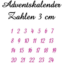 Bügelbild ZAHLEN #5 ADVENTSKALENDER
