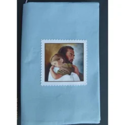 Bibelhülle Buchhülle Kommunion Jesus mit Kind 'ICH bin bei Dir...'