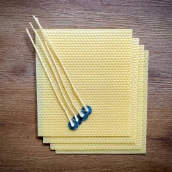 Bienenwachskerzen selbst aus Wabenplatten herstellen. DIY-Set für 4 Kerzen, ca. 175 hoch