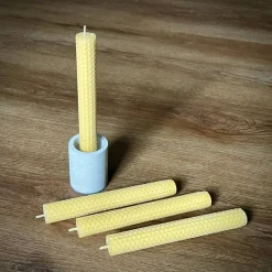 Bienenwachskerzen selbst aus Wabenplatten herstellen. DIY-Set für 4 Kerzen, ca. 175 hoch