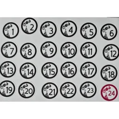 Bierkasten Adventskalender Aufkleber, Weihnachtsdekoration Bierflaschen, Adventskalender Bier, Aufkleber Adventskalender