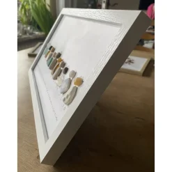 Bild mit Strandstenen, Steinbild, Vielfalt, Liebe, Frieden