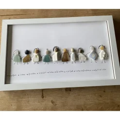 Bild mit Strandstenen, Steinbild, Vielfalt, Liebe, Frieden