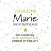 Bild zur Einschulung | erster Schultag | Bilderrahmen | Schulkind - INDIVIDUALISIERBAR
