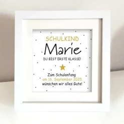 Bild zur Einschulung | erster Schultag | Bilderrahmen | Schulkind - INDIVIDUALISIERBAR
