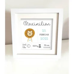 Bild zur Geburt | Geburtstag | Taufe | Bilderrahmen | INDIVIDUALISIERBAR
