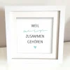 Bild zur Hochzeit | Freundschaft | Liebe | Bilderrahmen | INDIVIDUALISIERBAR