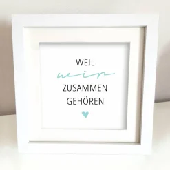 Bild zur Hochzeit | Freundschaft | Liebe | Bilderrahmen | INDIVIDUALISIERBAR