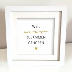 Bild zur Hochzeit | Freundschaft | Liebe | Bilderrahmen | INDIVIDUALISIERBAR
