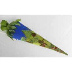 Bilderbuch-Schultüte „Nachts im Wald“ aus Filz – Handgefilzte Zuckertütenhülle für Jungen & Mädchen