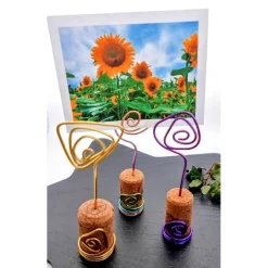 Bilder-/Kartenhalter 3, 6 oder 10er Set Weinkorken Sektkorken Upcycling