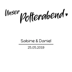 Bilderrahmen Weiß personalisierbar – Polterabend Scherben Aufkleber & Schriftzug – Geschenkidee