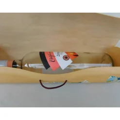 blau  grünes Flaschenetui , Decopatch etui , Geschenketui für Hochzeit, Geburtstag