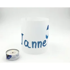 blauer Elefant personalisiertes Licht mit Name Transparentpapier umweltfreundlich