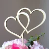 Blumen- / Tortenstecker "Double-Love" aus Holz, Caketopper, Tortentopper, Tortenfigur, Blumengesteck