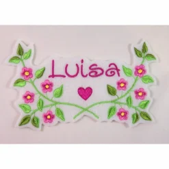 Blumen Applikation mit Namen