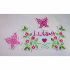 Blumen Applikation mit Namen