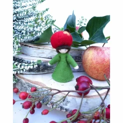 Blumenkind Apfel, Jahreszeitentisch Sommer-Herbst, Filzpüppchen