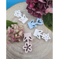 Blumensteckerchen handgemacht – Pastell Deko kombinierbar für Zuhause & Geschenk