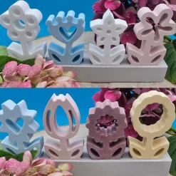 Blumensteckerchen handgemacht – Pastell Deko kombinierbar für Zuhause & Geschenk