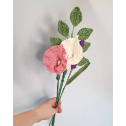 Blumenstrauß gehäkelt | gehäkelter Strauß Blumen | Geburtstagsgeschenkidee Freunde | Abschiedsgeschenk Kollegen