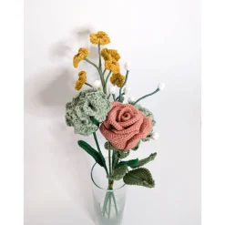 Blumenstrauß gehäkelt Rose | besonderes Geschenk Freunde | Hochzeitsstrauß mal anders