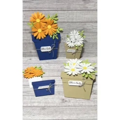 Blumentopfkarte Karten Cards Geburtstag Muttertag etc. Blumen mal anders verschenken, „Happy Birthday“ „Alles Gute“